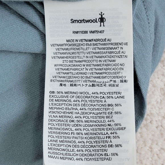 Smartwool Blue Gray Merino Sport 150 Gorpcore Short Sleeve Polo Shirt Sz XXL - Picture 10 of 10